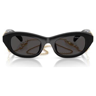 Ochelari de soare, Formă de pernă, Negri - Swarovski, 5724502