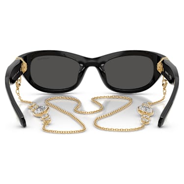 Ochelari de soare, Formă de pernă, Negri - Swarovski, 5724502