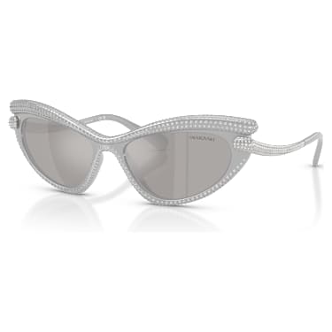 Gafas de sol, Forma de ojo de gato, Tono plateado - Swarovski, 5724505