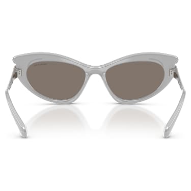 Sunglasses, Cat-eye shape, Silver tone - Swarovski, 5724505