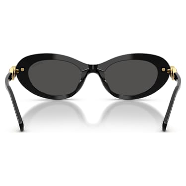 Óculos de sol, Forma oval, Preto - Swarovski, 5724507