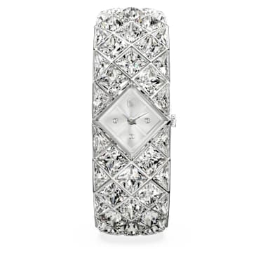 Curiosa Bangle watch, Crystal bracelet, Silver tone, Stainless steel - Swarovski, 5724515