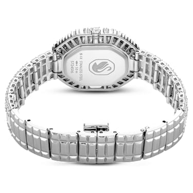 Hodinky Matrix Octagon, Bagetový výbrus, Kovový náramek, Stříbrný odstín, Nerezová ocel - Swarovski, 5724516
