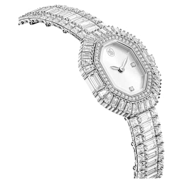 Matrix Octagon 手錶, 長方形切割, 金屬手鏈, 銀色, 不銹鋼 - Swarovski, 5724516