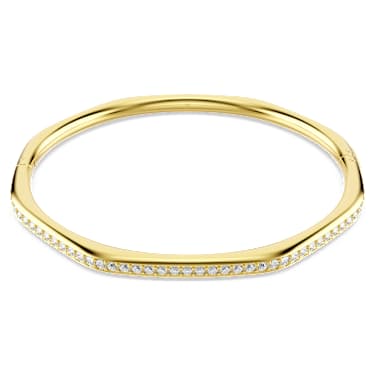 Dextera バングル, オクタゴンシェイプ, ラウンドカット, ホワイト, 18Kゴールドコーティング - Swarovski, 5724580