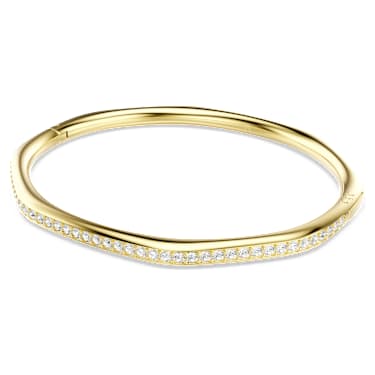 Dextera バングル, オクタゴンシェイプ, ラウンドカット, ホワイト, ゴールドトーン・プレーティング - Swarovski, 5724582