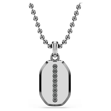 Dextera Octagon pendant, Octagon shape, Round cut, Black, Ruthenium plated - Swarovski, 5724595