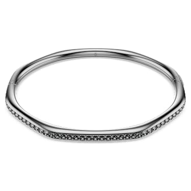 Obročasta zapestnica Dextera, Osemkotna oblikac, Okrogli rez, Bela, Prevleka iz rutenija - Swarovski, 5724604