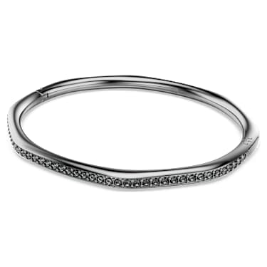 Obročasta zapestnica Dextera, Osemkotna oblikac, Okrogli rez, Bela, Prevleka iz rutenija - Swarovski, 5724604