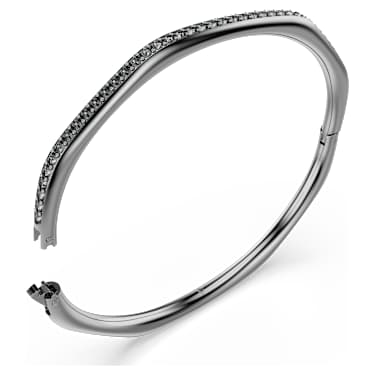 Obročasta zapestnica Dextera, Osemkotna oblikac, Okrogli rez, Bela, Prevleka iz rutenija - Swarovski, 5724604