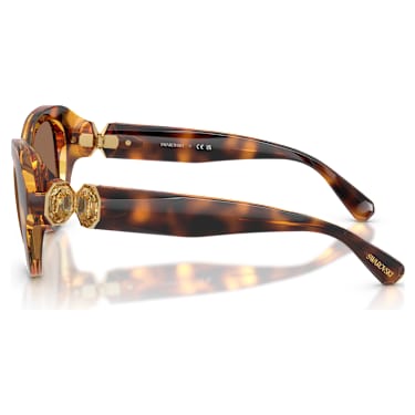 Occhiali da sole, Forma rotonda, Marroni - Swarovski, 5724613