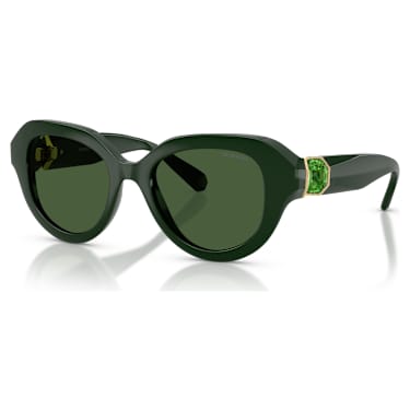 Sunglasses, Round shape, Green - Swarovski, 5724616