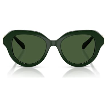Ochelari de soare, Formă rotundă, Verde - Swarovski, 5724616