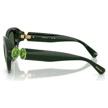 太陽眼鏡, 圓形, 綠色 - Swarovski, 5724616
