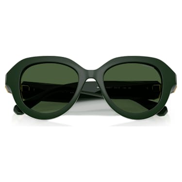 Ochelari de soare, Formă rotundă, Verde - Swarovski, 5724616