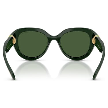 Ochelari de soare, Formă rotundă, Verde - Swarovski, 5724616
