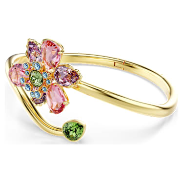 Karperec, Vegyes metszés, Virág, Többszínű, Aranytónusú bevonattal - Swarovski, 5724740