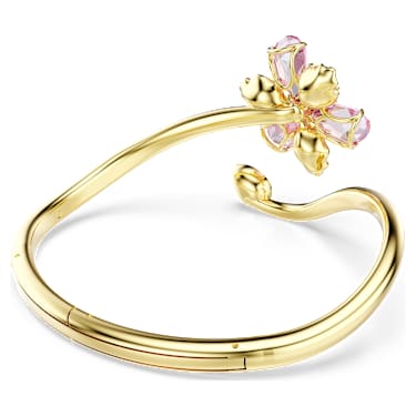 Bracciale rigido Idyllia, Taglio misto, Fiore, Multicolore, Finitura oro 18K - Swarovski, 5724740