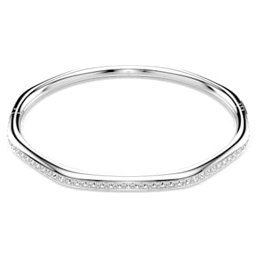 Dextera バングル, オクタゴンシェイプ, ラウンドカット, ホワイト, ロジウム・プレーティング - Swarovski, 5725221