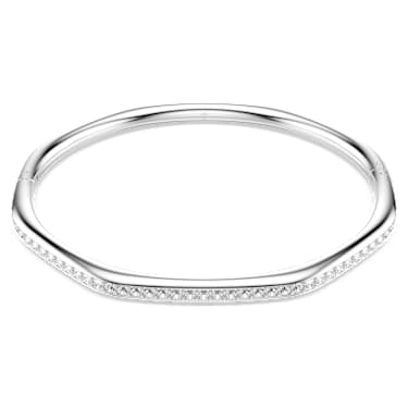 Dextera バングル, オクタゴンシェイプ, ラウンドカット, ホワイト, ロジウム・プレーティング - Swarovski, 5725221