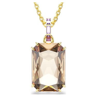 Millenia Hänge, Åttkantig slipning, Karamellfärgad, 18K guldfinish - Swarovski, 5725752