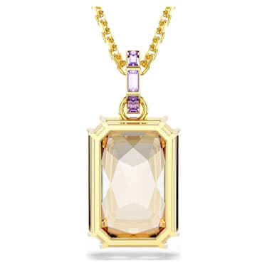 Colgante Millenia, Talla octogonal, Caramelo, Acabado en oro de 18 quilates - Swarovski, 5725752