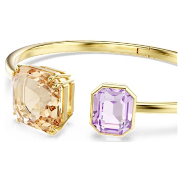Bracciale rigido Millenia, Taglio ottagonale, Multicolore, Finitura oro 18K - Swarovski, 5725756