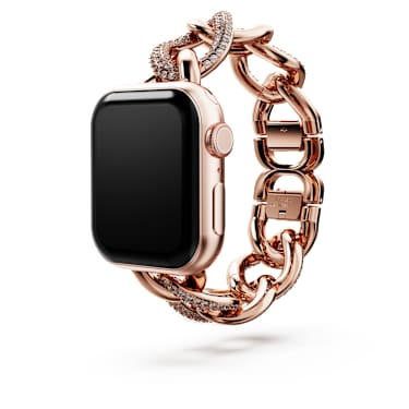 Chain strap, For Apple Watch® 40 mm & 41mm, Rose gold tone, Rose gold-tone finish - Swarovski, 5725785