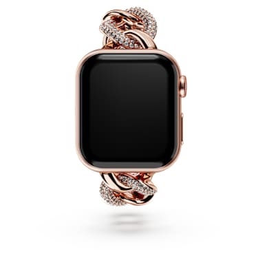 Λουράκι αλυσίδα, Για Apple Watch® 40 mm & 41 mm, Ροζ χρυσαφί τόνος, Φινίρισμα σε χρυσό σαμπανί τόνο - Swarovski, 5725785