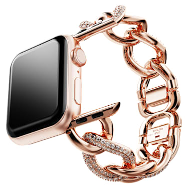 Chain strap, For Apple Watch® 40 mm & 41mm, Rose gold tone, Rose gold-tone finish - Swarovski, 5725785
