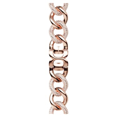 Chain strap, For Apple Watch® 40 mm & 41mm, Rose gold tone, Rose gold-tone finish - Swarovski, 5725785