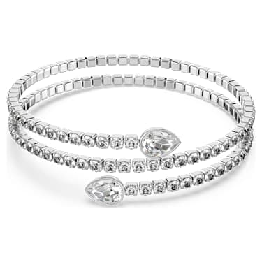 กำไล, เจียระไนทรงลูกแพร์, ขาว, เคลือบโลหะหลากชนิด - Swarovski, 5725799