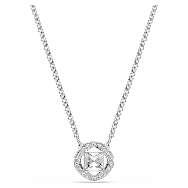 Anhänger, Rundschliff, Weiß, Rhodiniert - Swarovski, 5725800