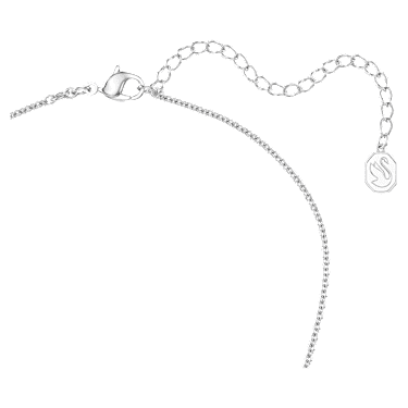 Pendant, Round cut, White, Rhodium plated - Swarovski, 5725800