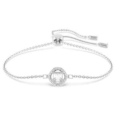 Bracelet, Round cut, White, Rhodium plated - Swarovski, 5725802