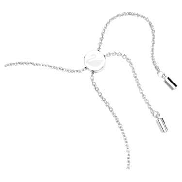 Bracelet, Round cut, White, Rhodium plated - Swarovski, 5725802