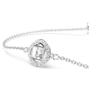 Bracelet, Round cut, White, Rhodium plated - Swarovski, 5725802