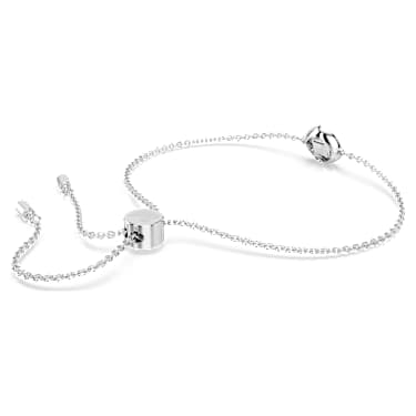 Bracelet, Round cut, White, Rhodium plated - Swarovski, 5725802