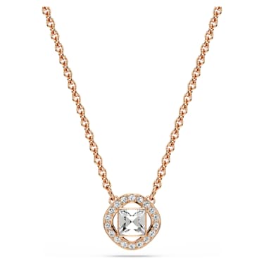 Set, Round cut, White, Rose gold-tone plated - Swarovski, 5725816