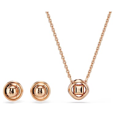 Una Angelic セット, ラウンドカット, ホワイト, 18Kローズゴールドコーティング - Swarovski, 5725816