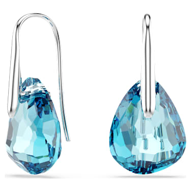 水滴形耳环, 蓝色, 镀铑 - Swarovski, 5725823