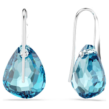 水滴形耳环, 蓝色, 镀铑 - Swarovski, 5725823
