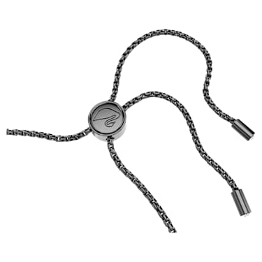 Tennis Armband, Gemischte Rundschliffe, Schwarz, Rutheniert - Swarovski, 5725851