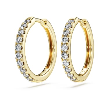 Anneaux d'oreilles Eternity, Diamants créés en laboratoire 0,5 ct tw, Forme ronde, Or jaune 14 carats - Swarovski, 5726322