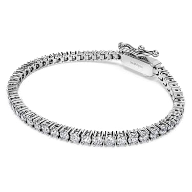 Eternity Tennis bracelet, Lab-grown diamonds 3 ct tw, Round shape, 18K white gold - Swarovski, 5726954