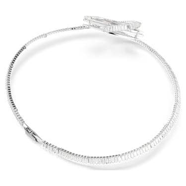 Ovratnica Matrix, Bagetni rez, Bela, Prevleka iz rodija - Swarovski, 5727039