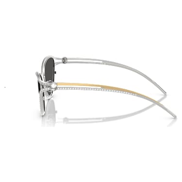 Sunglasses, Cat-eye shape, SK7025, Silver tone - Swarovski, 5727196