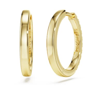 Eternity ต่างหูแบบห่วง, เพชรสังเคราะห์ 0.5 กะรัต, ทรงกลม, ทองคำ 18K - Swarovski, 5727225