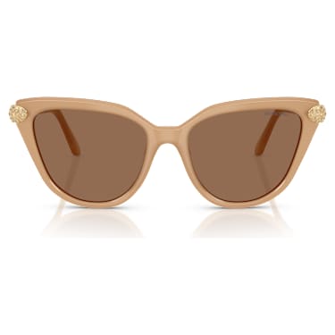 Sunglasses, Cat-Eye shape, Beige - Swarovski, 5727240