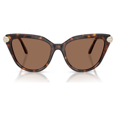 Sunglasses, Cat-eye shape, Brown - Swarovski, 5727240